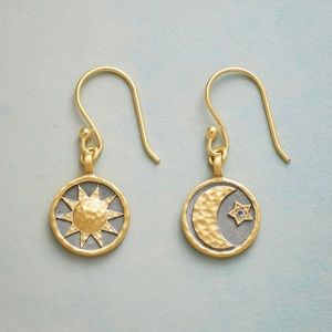 Sky Scene Gold Earrings